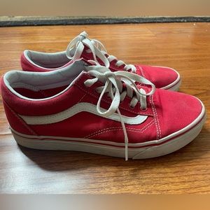 VANS red low tops